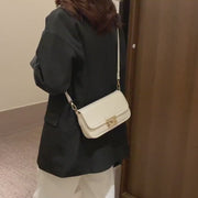 Elegant braided strap PU leather crossbody bag