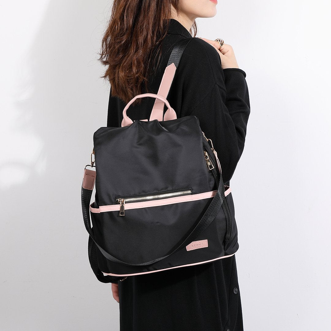 Multi-functional nylon backpack