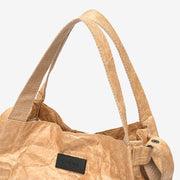Creased water-repellent paper bucket bag