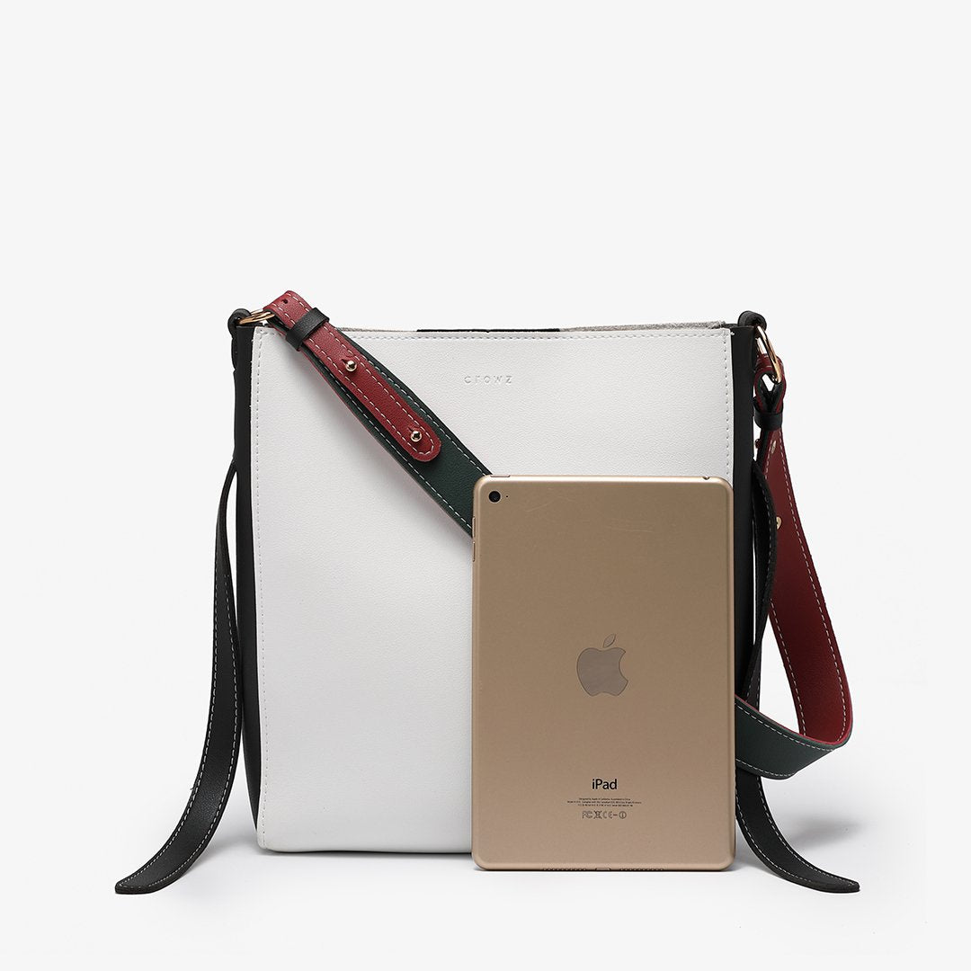 Colourblock PU leather 2-in-1 crossbody bag