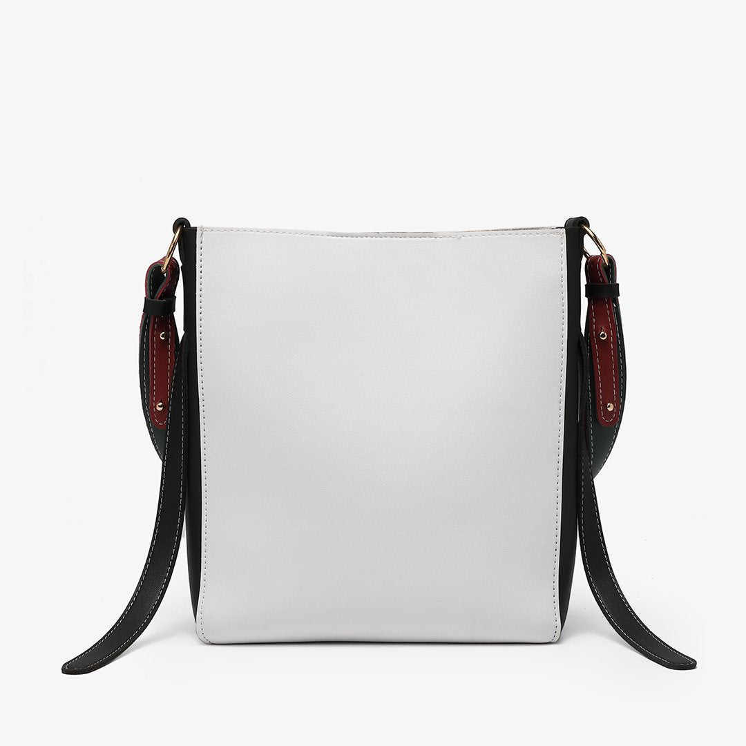 Colourblock PU leather 2-in-1 crossbody bag