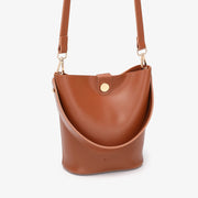 Studded PU leather 2-in-1 bucket bag