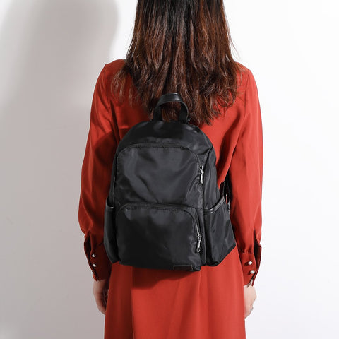 Zip around unisex nylon backpack