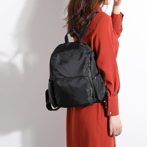 Zip around unisex nylon backpack