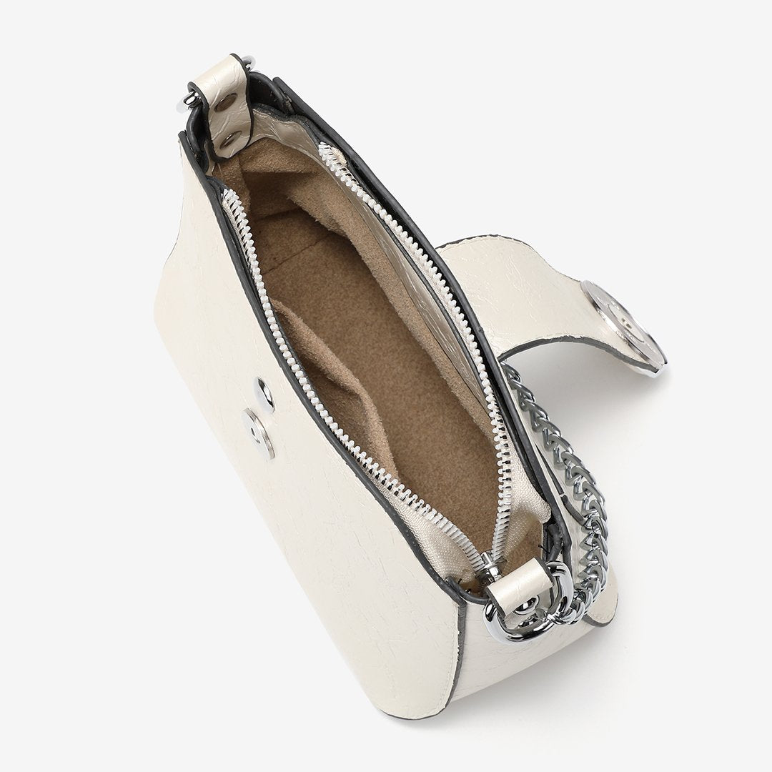 Snake-effect strap colourblock PU leather crossbody bag (3 straps)