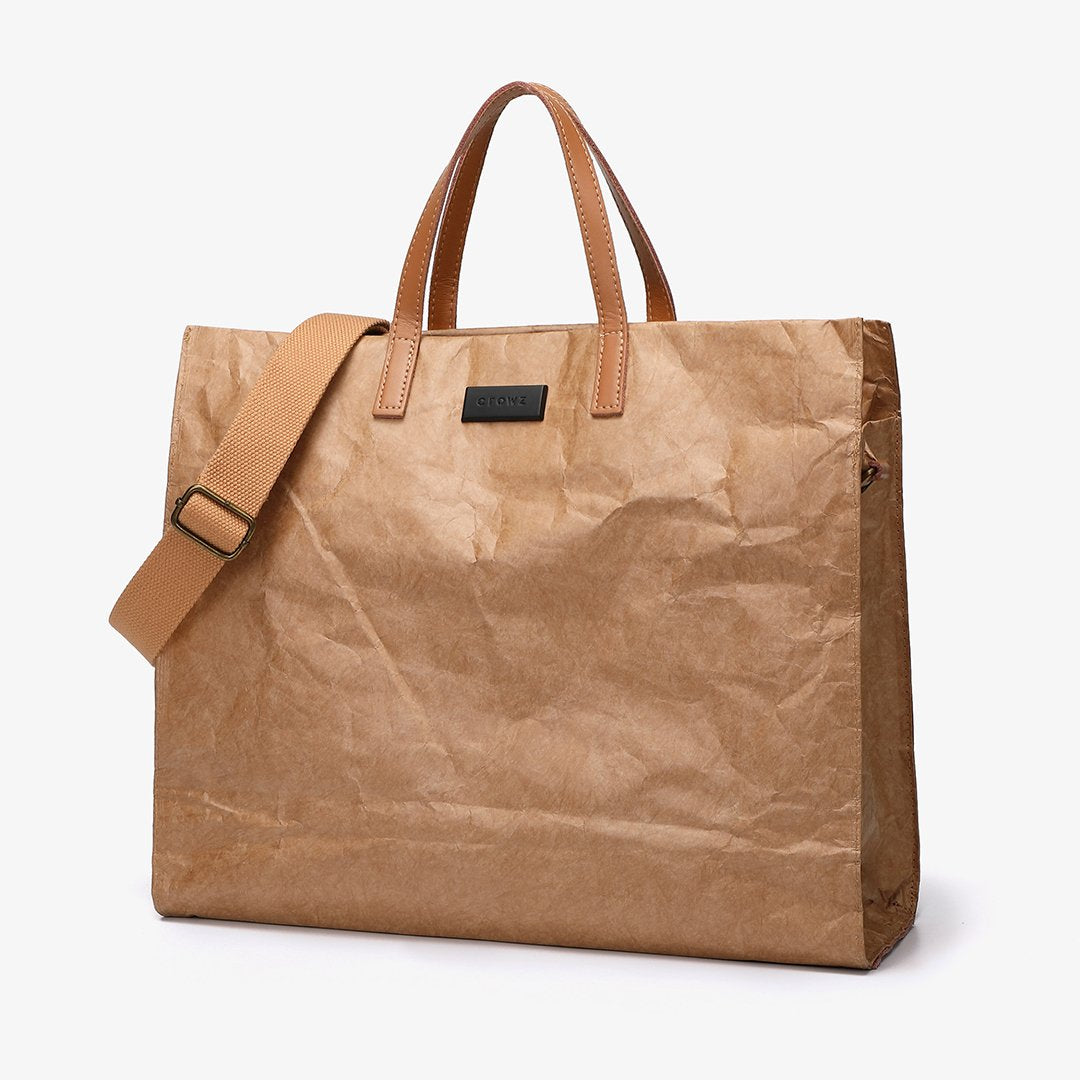 Large creased shopper tote