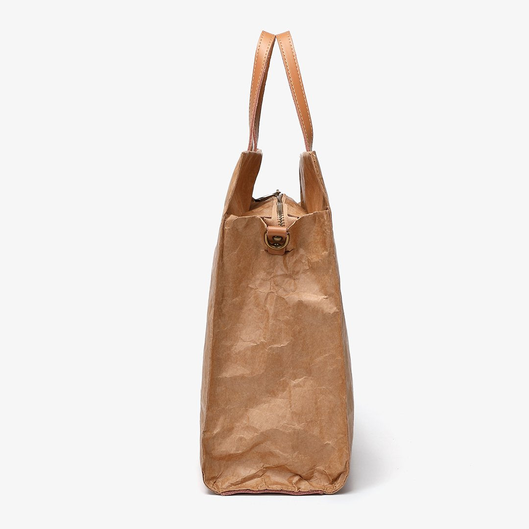 Large creased shopper tote