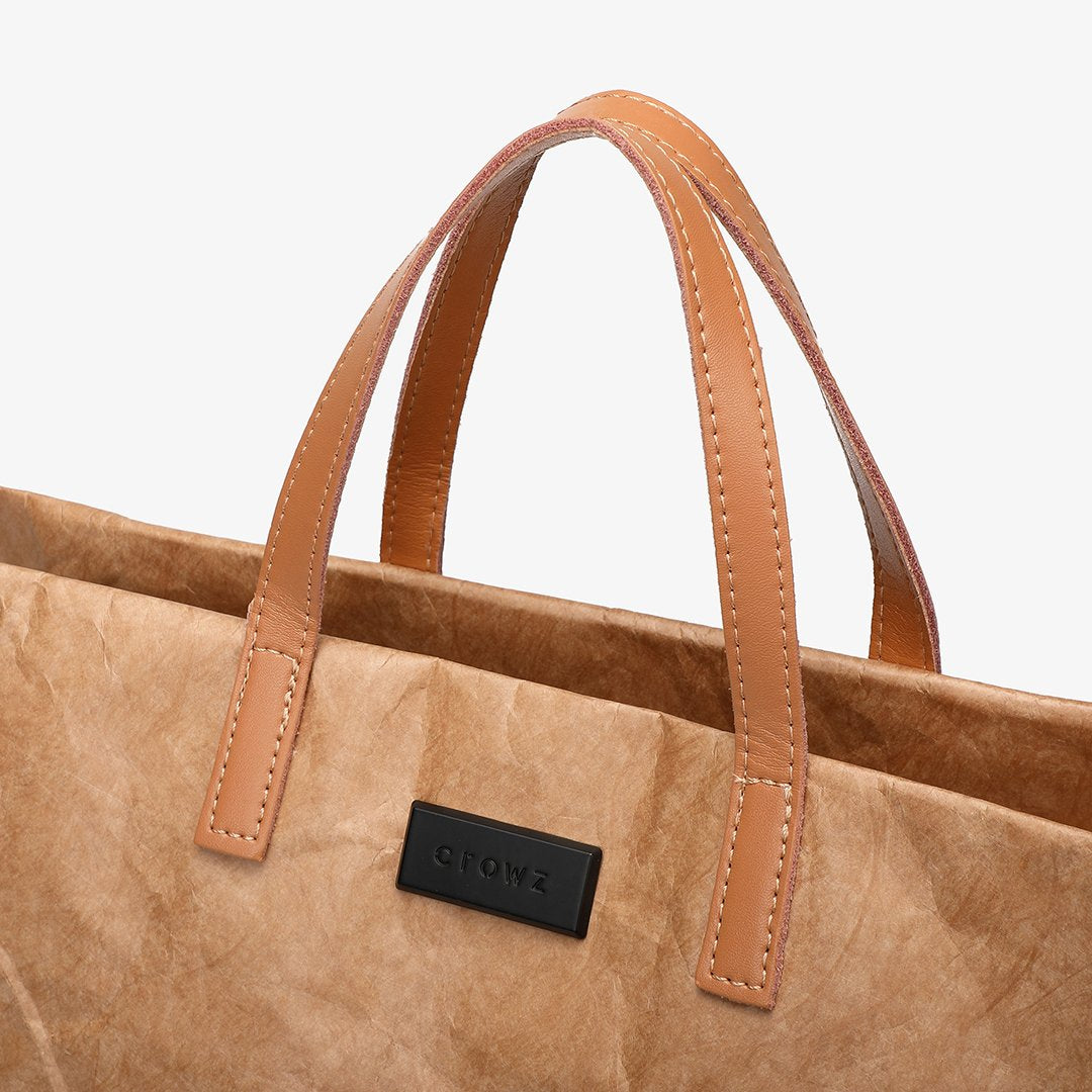 Large creased shopper tote