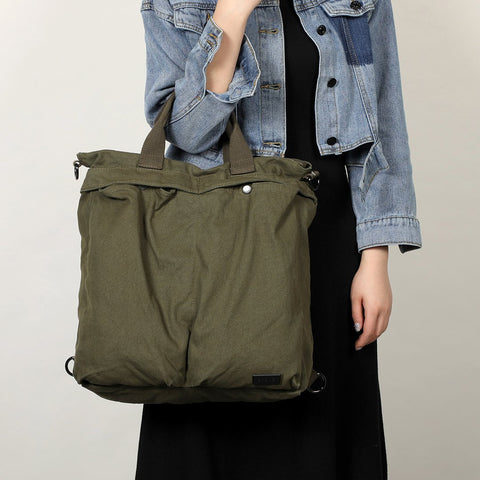 Unisex 3-way carry canvas bag