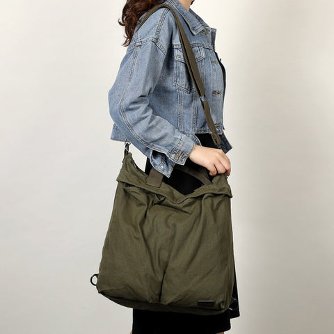 Unisex 3-way carry canvas bag