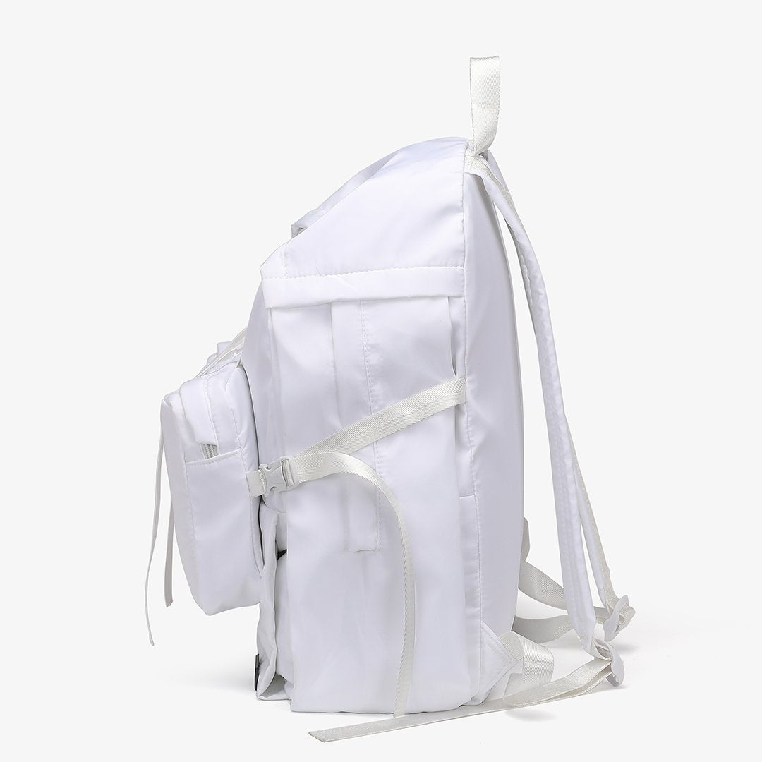 Buckle clip strapped nylon backpack