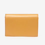 Metal clip-lock flap PU leather crossbody bag