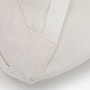 Buckle strap folded corners canvas backpack