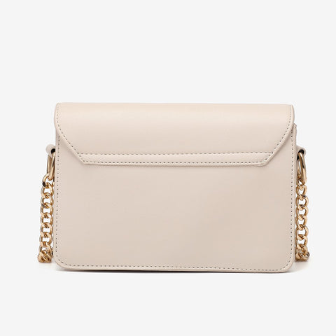 Asymmetric flap PU leather crossbody bag