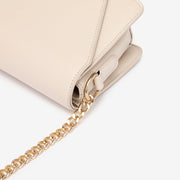 Asymmetric flap PU leather crossbody bag