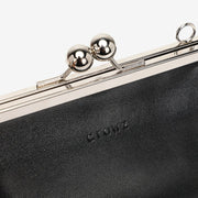 Kiss-lock PU leather crossbody bag