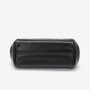 Kiss-lock PU leather crossbody bag