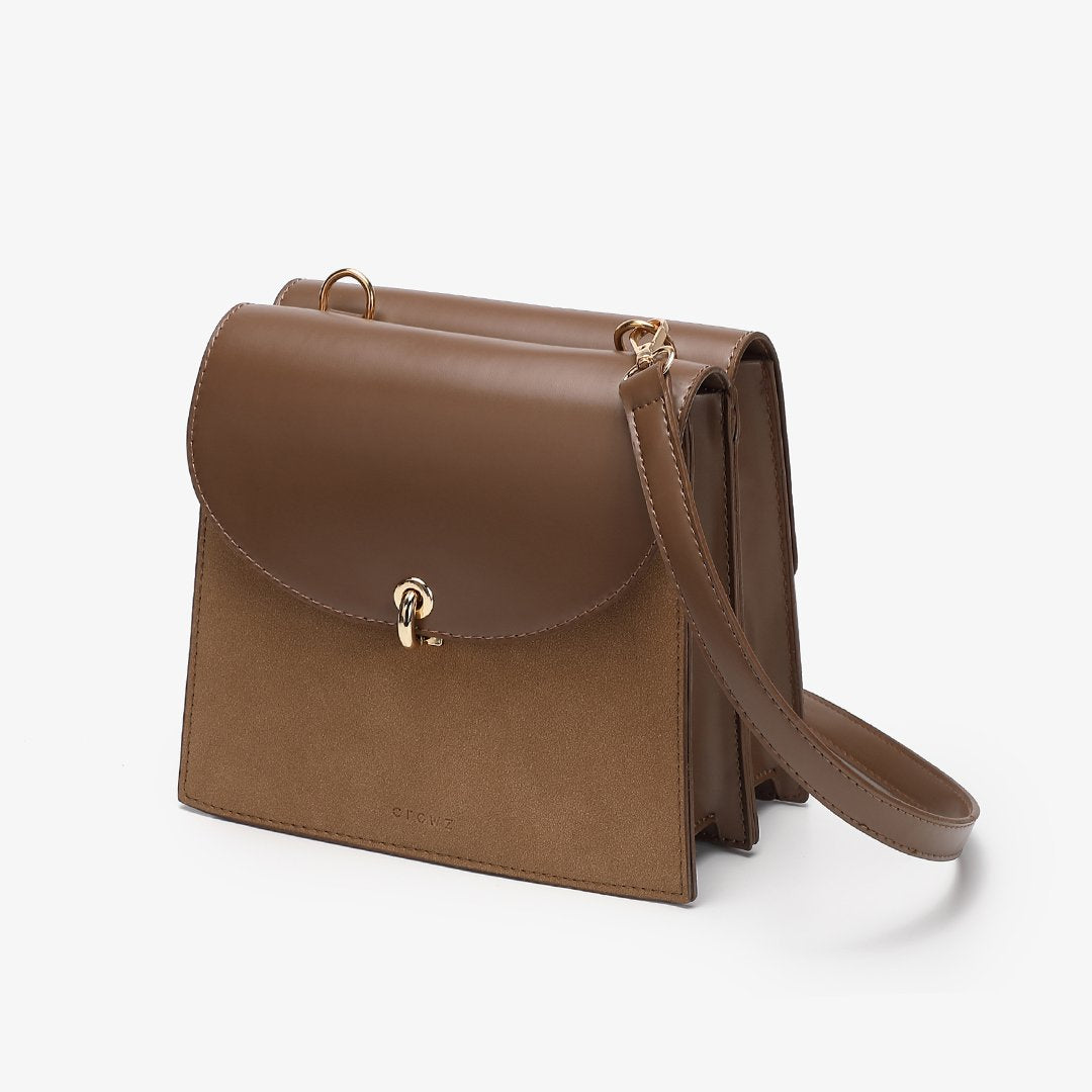 Loop turn lock convertible crossbody bag