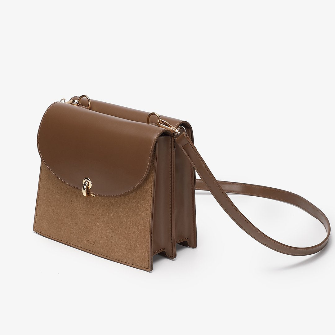 Loop turn lock convertible crossbody bag