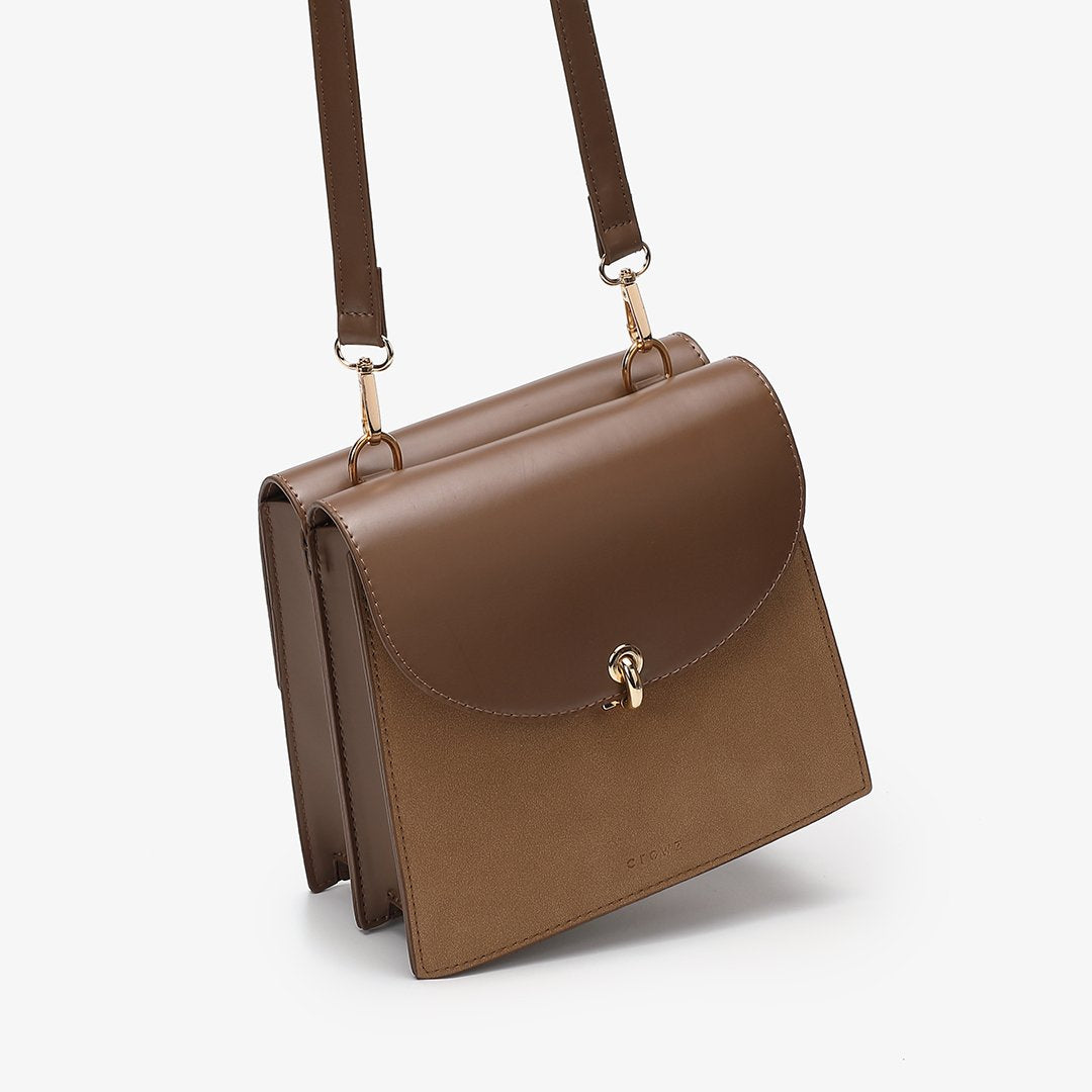 Loop turn lock convertible crossbody bag