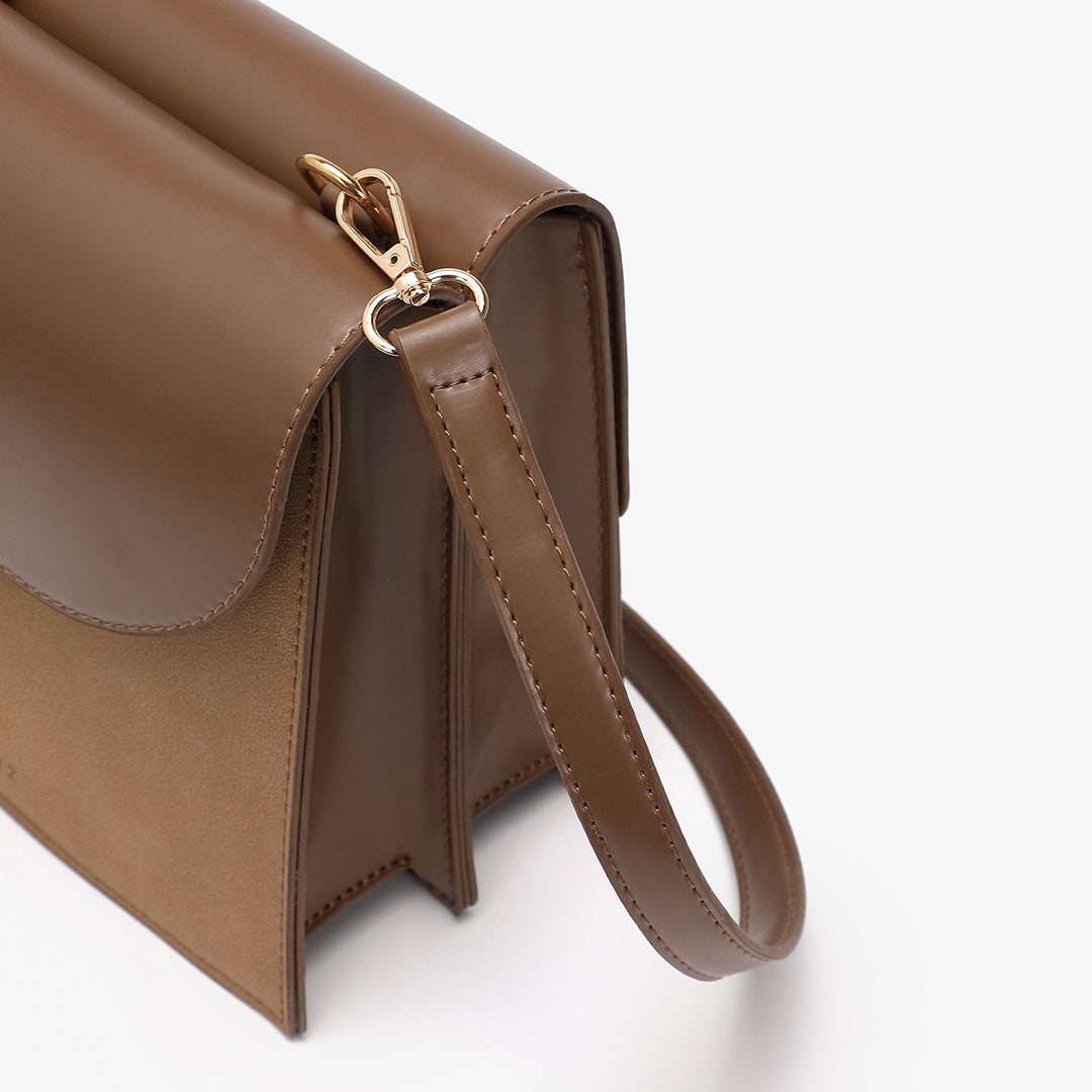 Loop turn lock convertible crossbody bag