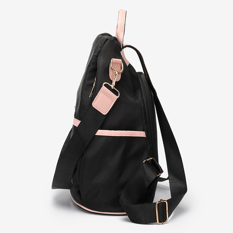 Multi-functional nylon backpack