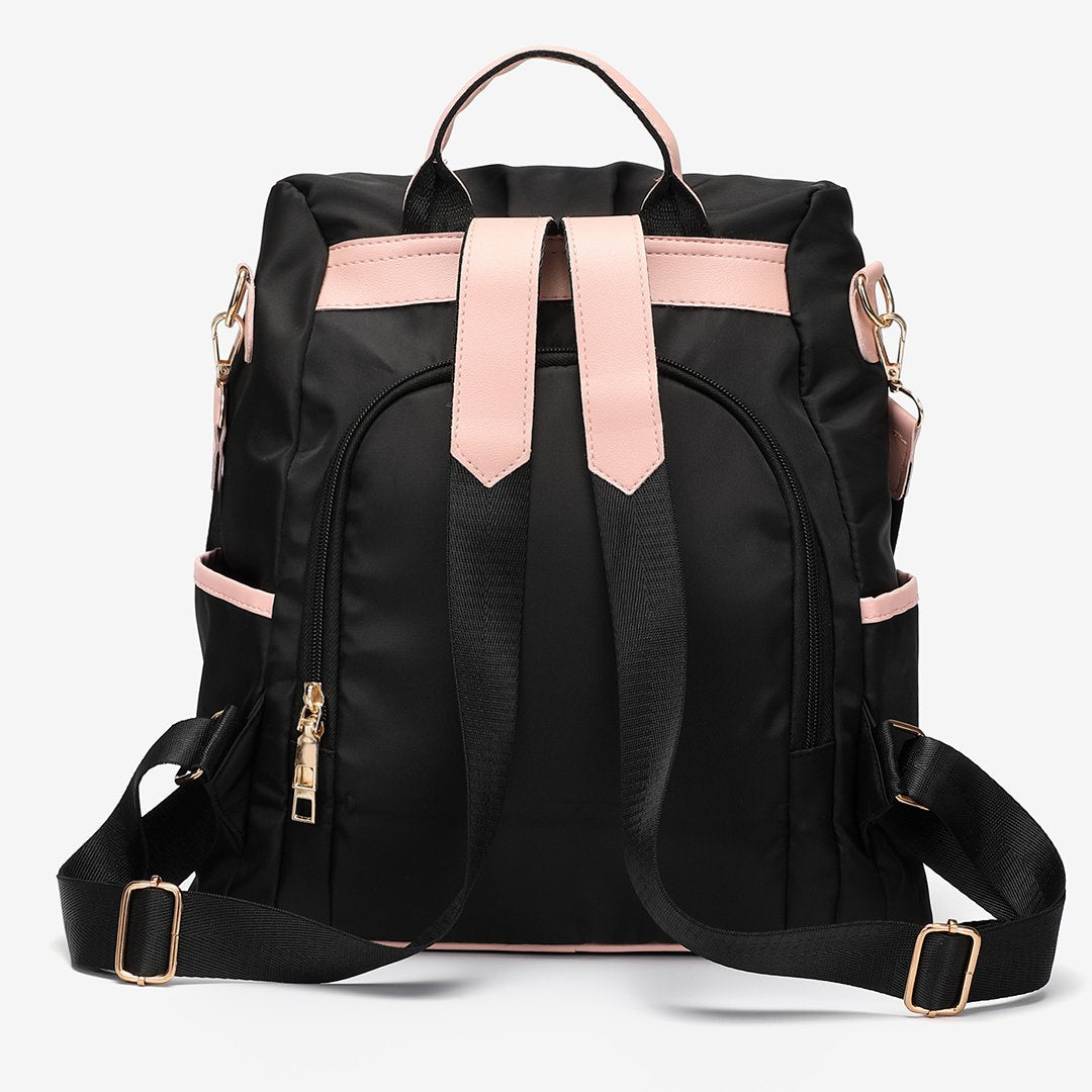 Multi-functional nylon backpack