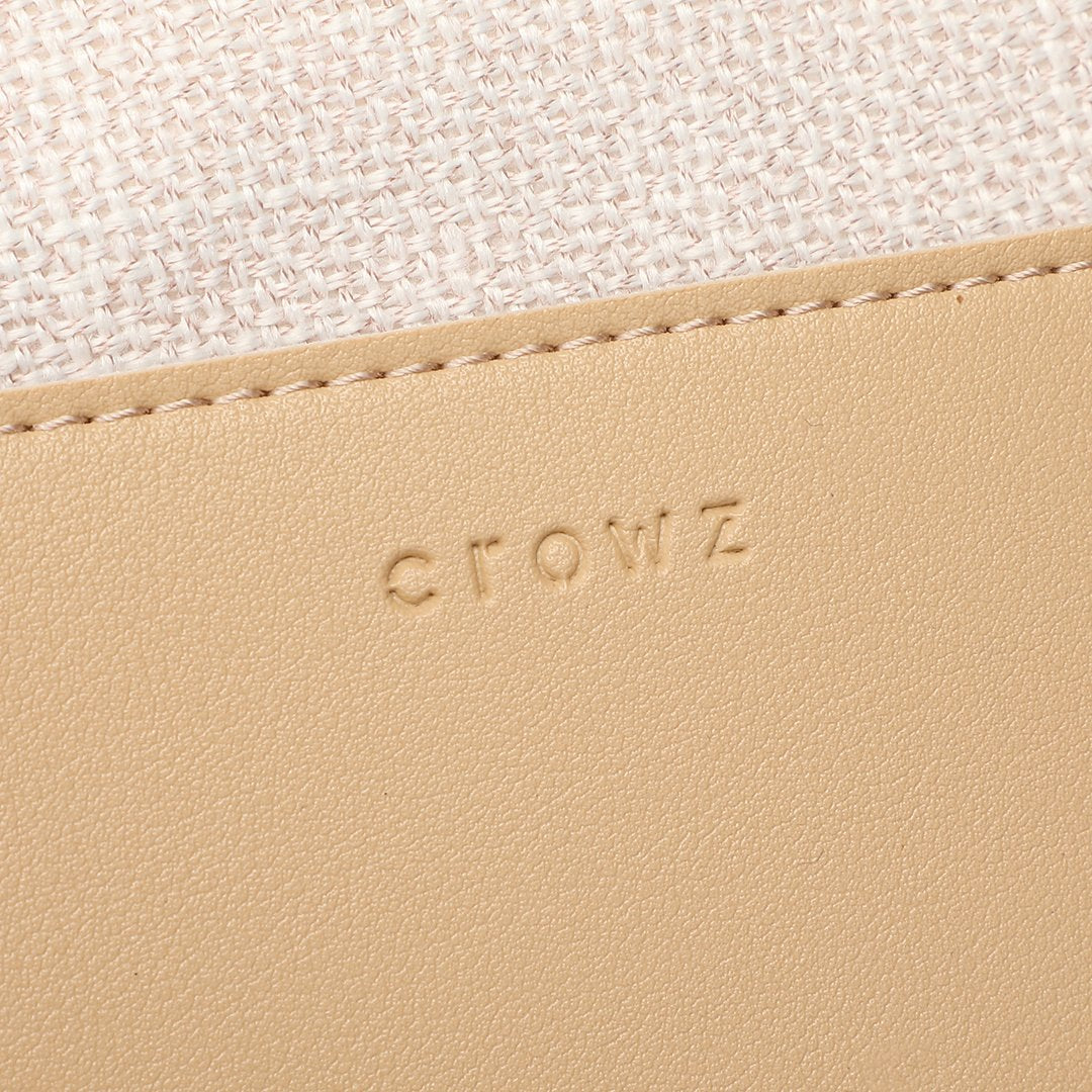 PU leather front pocket canvas tote