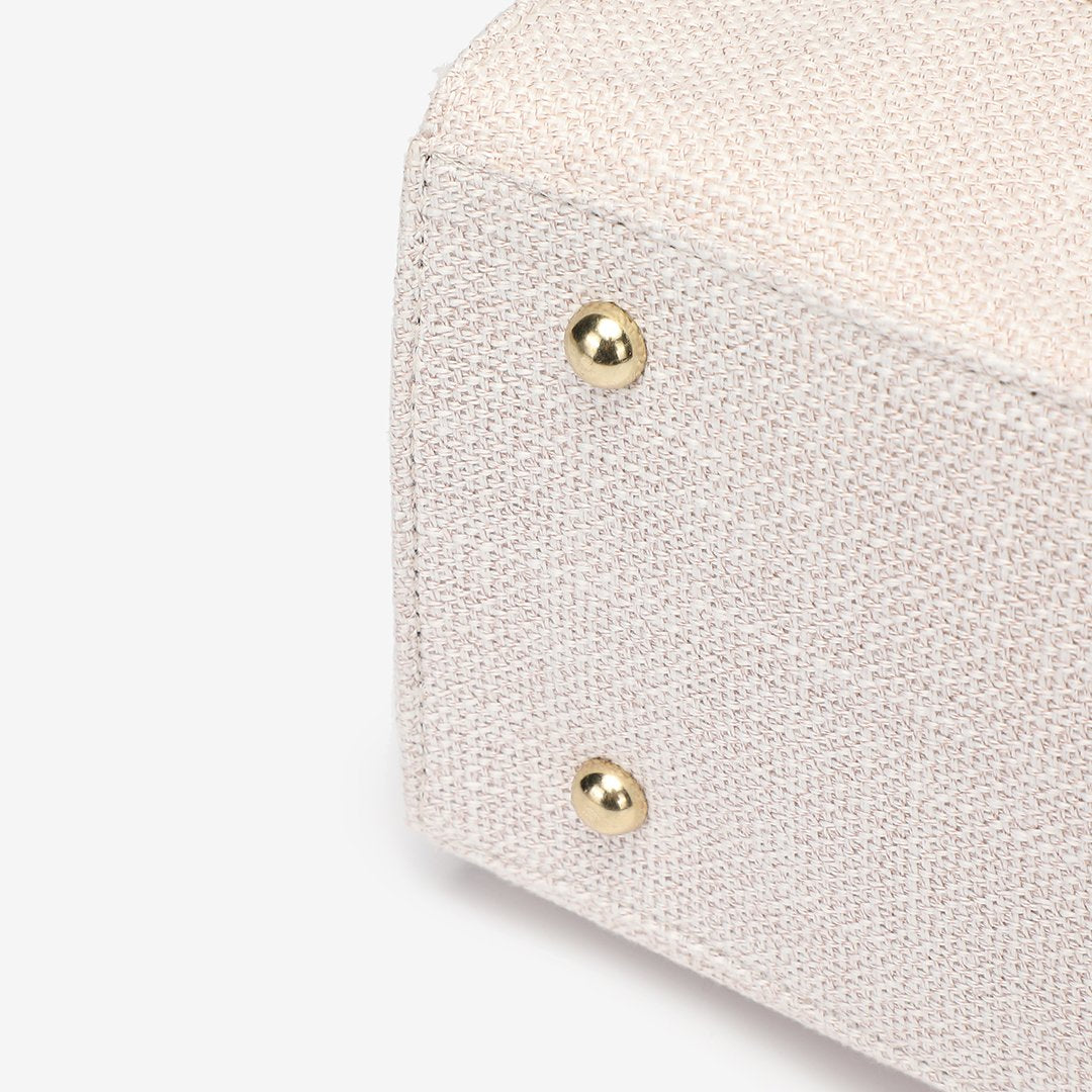 PU leather front pocket canvas tote