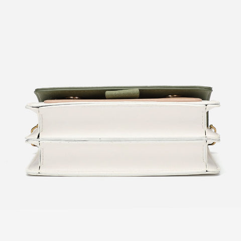 Faux suede flap PU leather crossbody bag (Extra strap)
