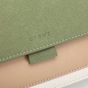 Faux suede flap PU leather crossbody bag (Extra strap)