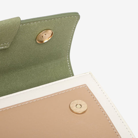 Faux suede flap PU leather crossbody bag (Extra strap)