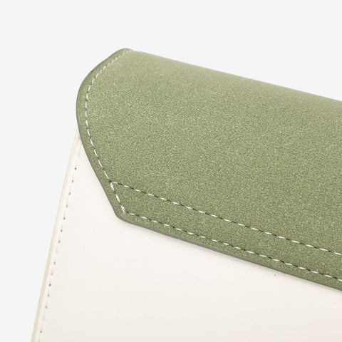 Faux suede flap PU leather crossbody bag (Extra strap)