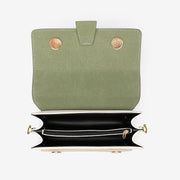 Faux suede flap PU leather crossbody bag (Extra strap)