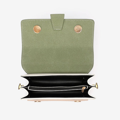 Faux suede flap PU leather crossbody bag (Extra strap)