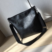 Minimalistic soft PU leather crossbody bag