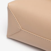 Topstitching soft PU leather crossbody bag