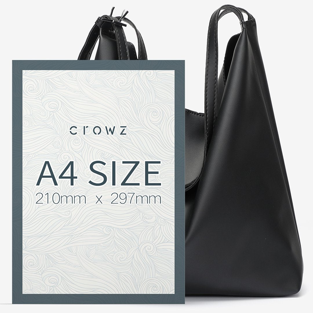 Double buckled strap large 2-in-1 soft PU leather tote