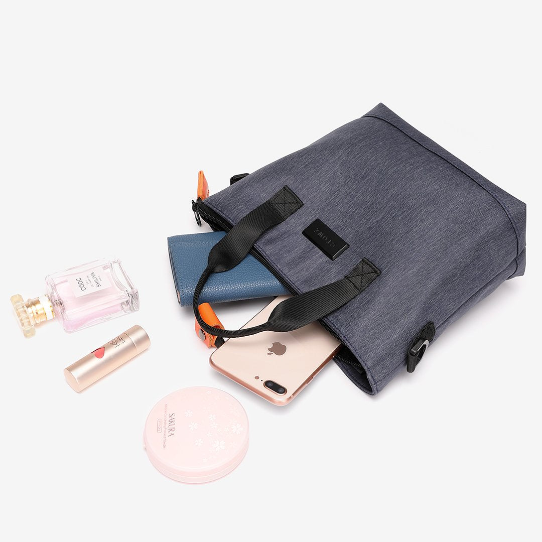 Top-handle nylon crossbody bag