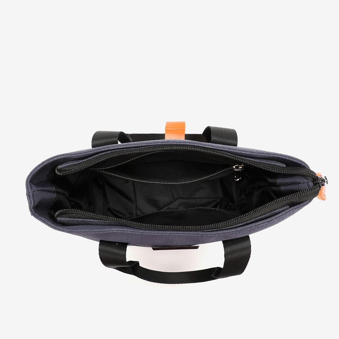 Top-handle nylon crossbody bag