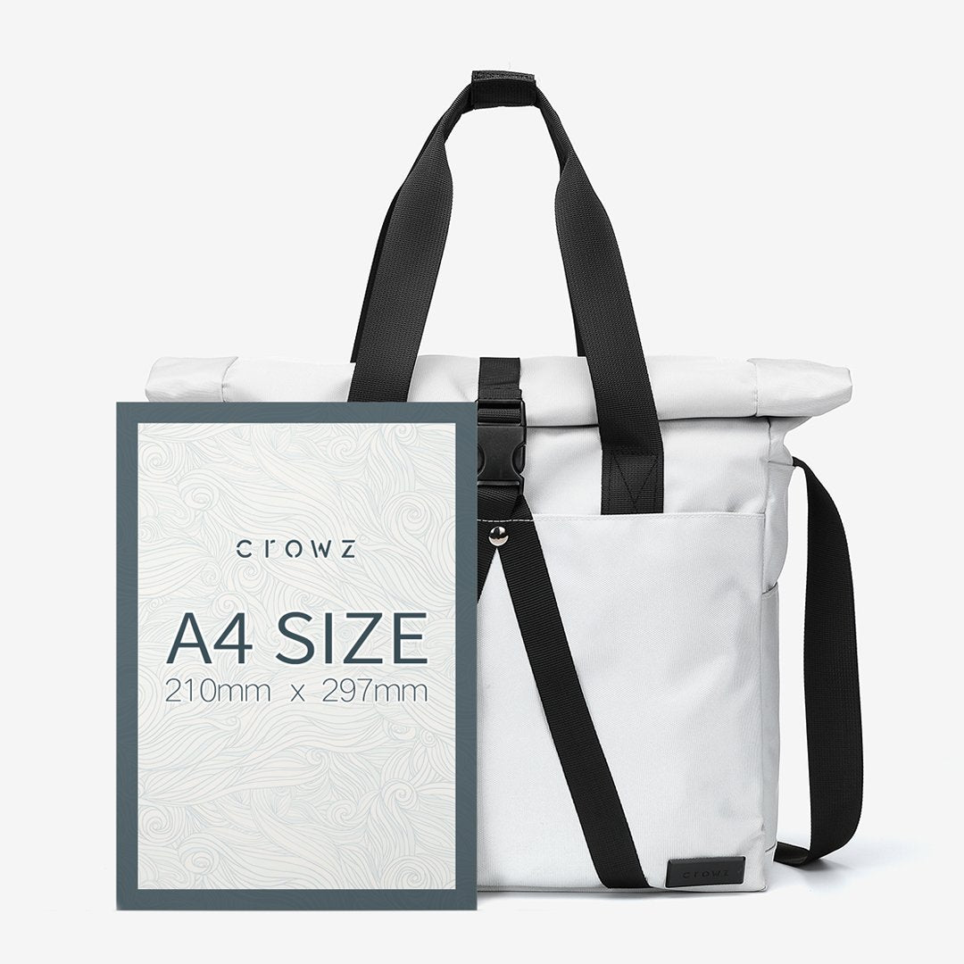 Rolled top dual-purpose unisex canvas bag