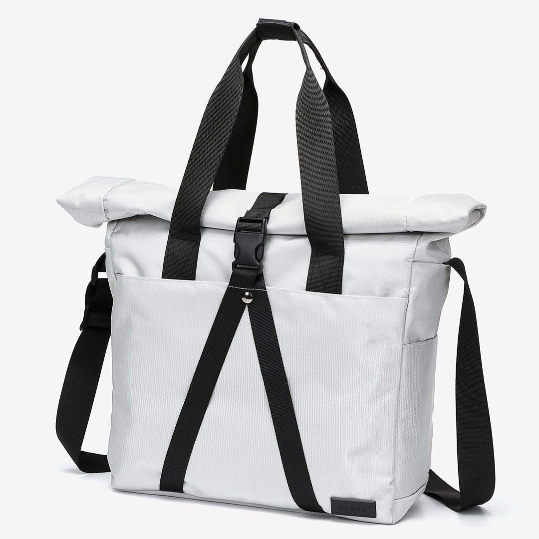 Rolled top dual-purpose unisex canvas bag