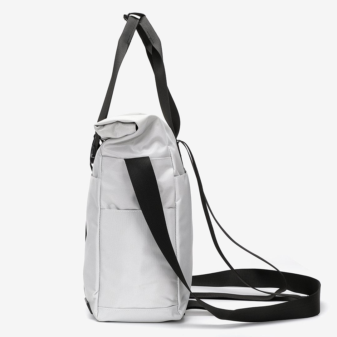 Rolled top dual-purpose unisex canvas bag