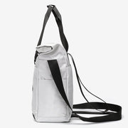 Rolled top dual-purpose unisex canvas bag