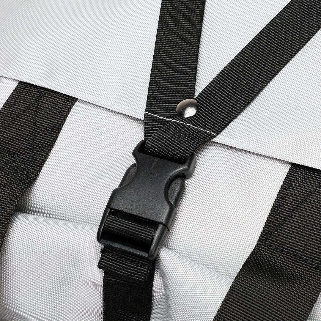 Rolled top dual-purpose unisex canvas bag