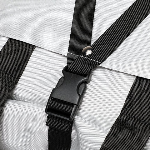 Rolled top dual-purpose unisex canvas bag