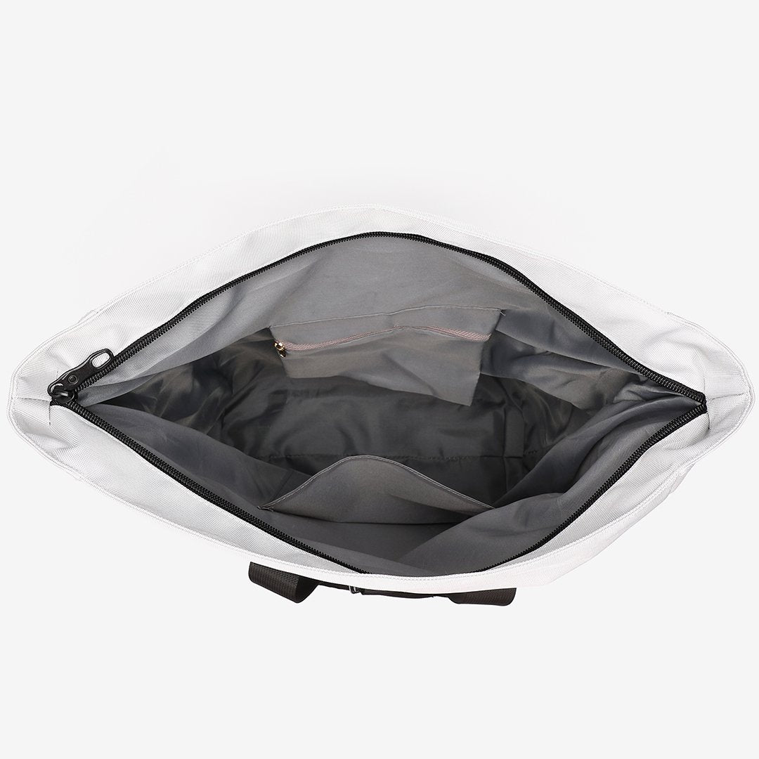 Rolled top dual-purpose unisex canvas bag