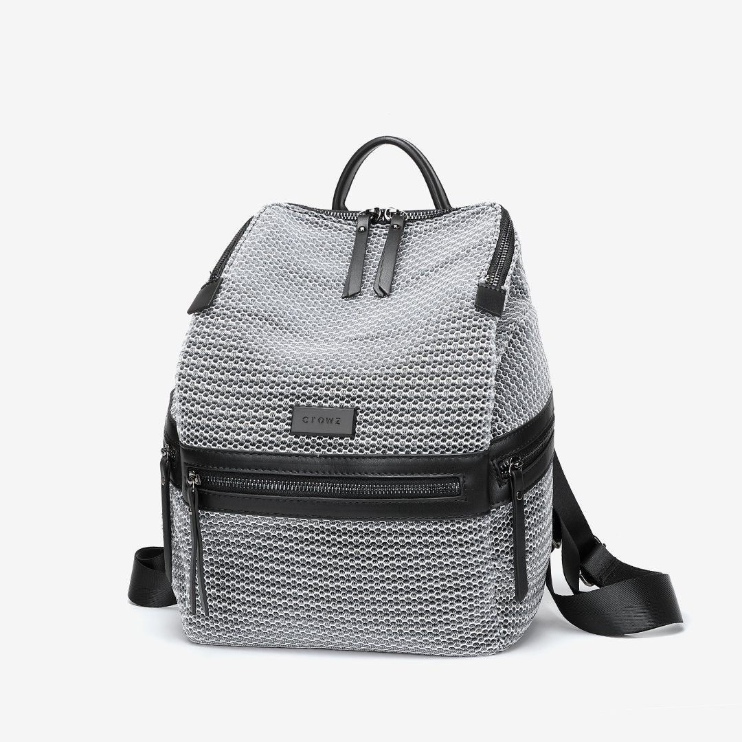 Net overlay nylon backpack