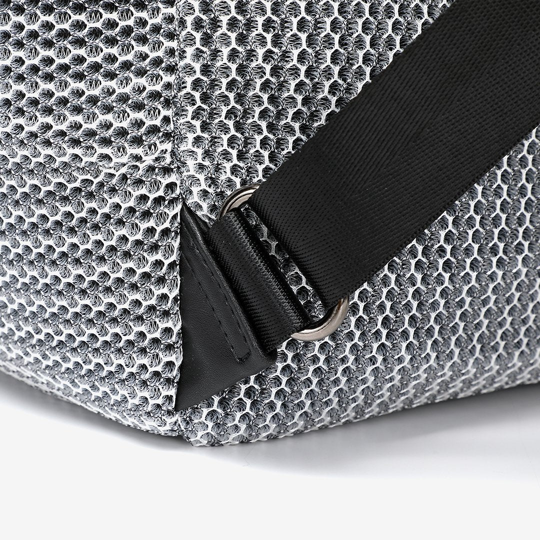 Net overlay nylon backpack