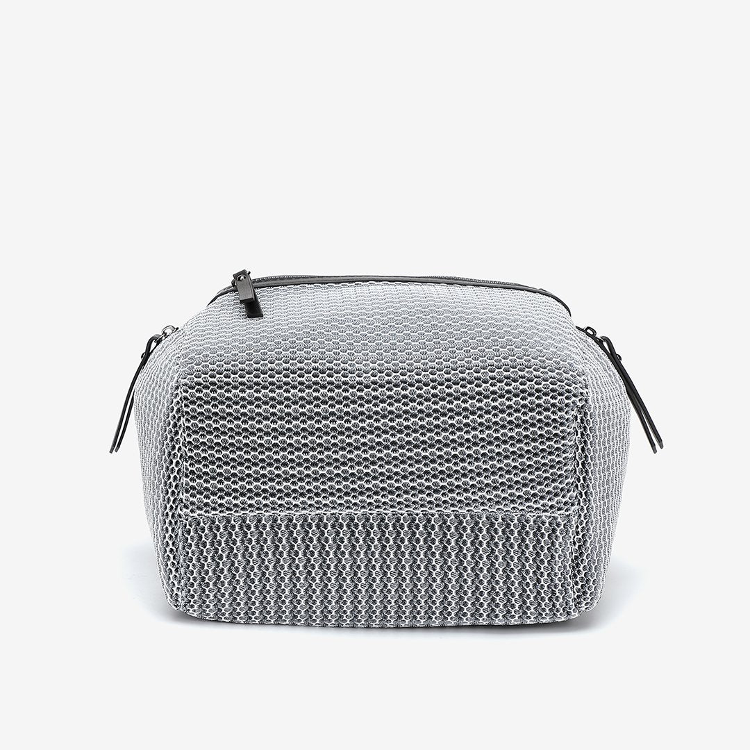 Net overlay nylon backpack